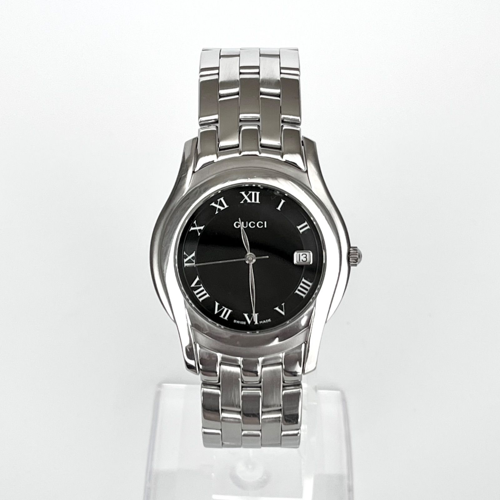 グッチ GUCCI 5500M メンズ 腕時計 磨き済み 電池新品 s2057 グッチ GUCCI 5500M メンズ 腕時計 磨き済み 電池新品 s2020