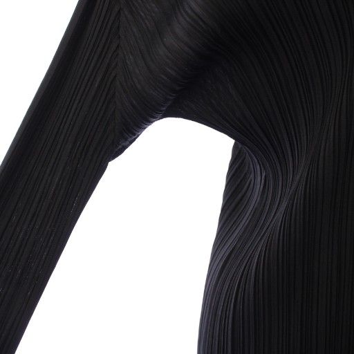 PLEATS PLEASE ブラック長袖シャツ 3 襟つき　プリーツプリーズ プリーツプリーズ PLEATS PLEASE イッセイミヤケ シャツ