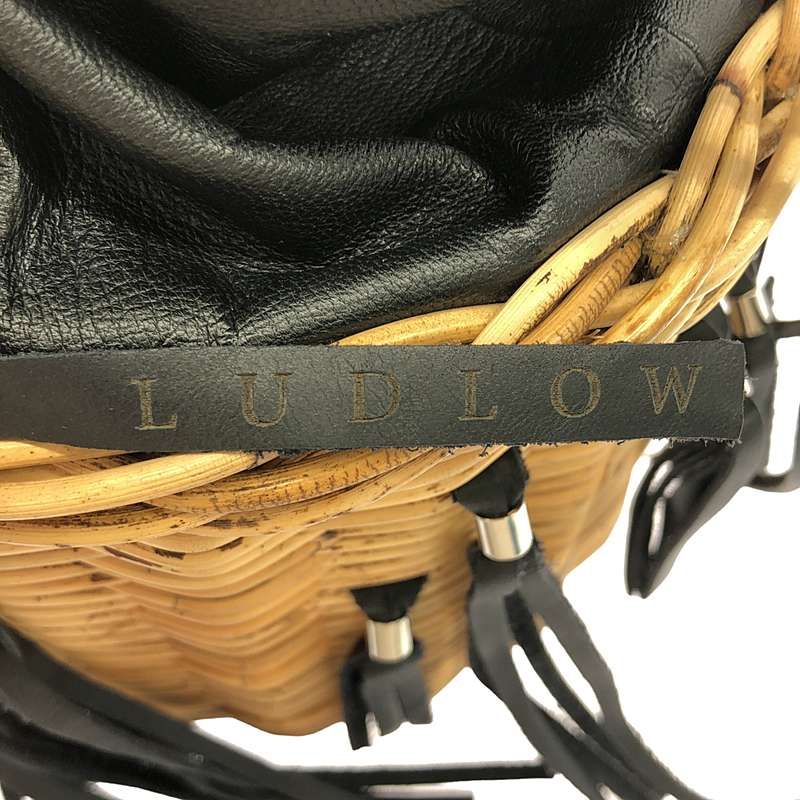 LUDLOW / ラドロー | レザー フリンジ カゴ バッグ | 割引 ナチュラル