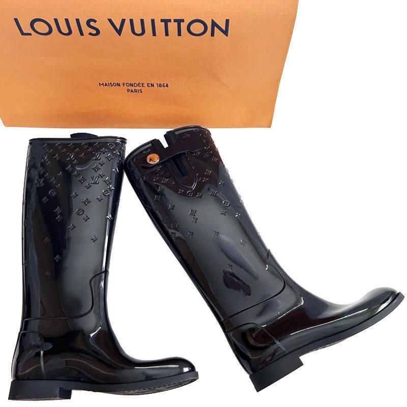 ルイ ヴィトン レイン ブーツ レディース 35|22.5cm 黒 長靴