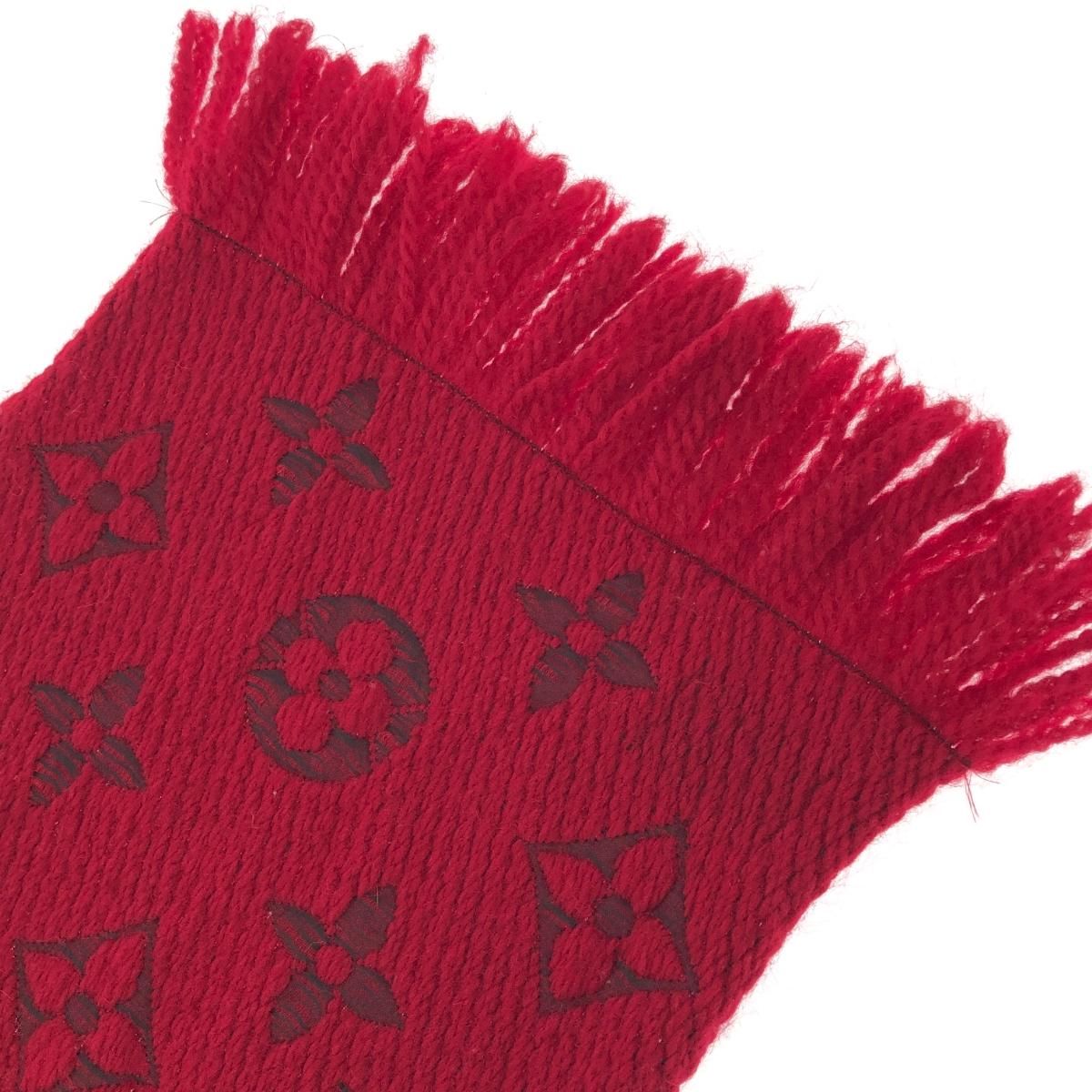 LOUIS VUITTON レッド マフラー Louis レッド マフラー エシャルプ