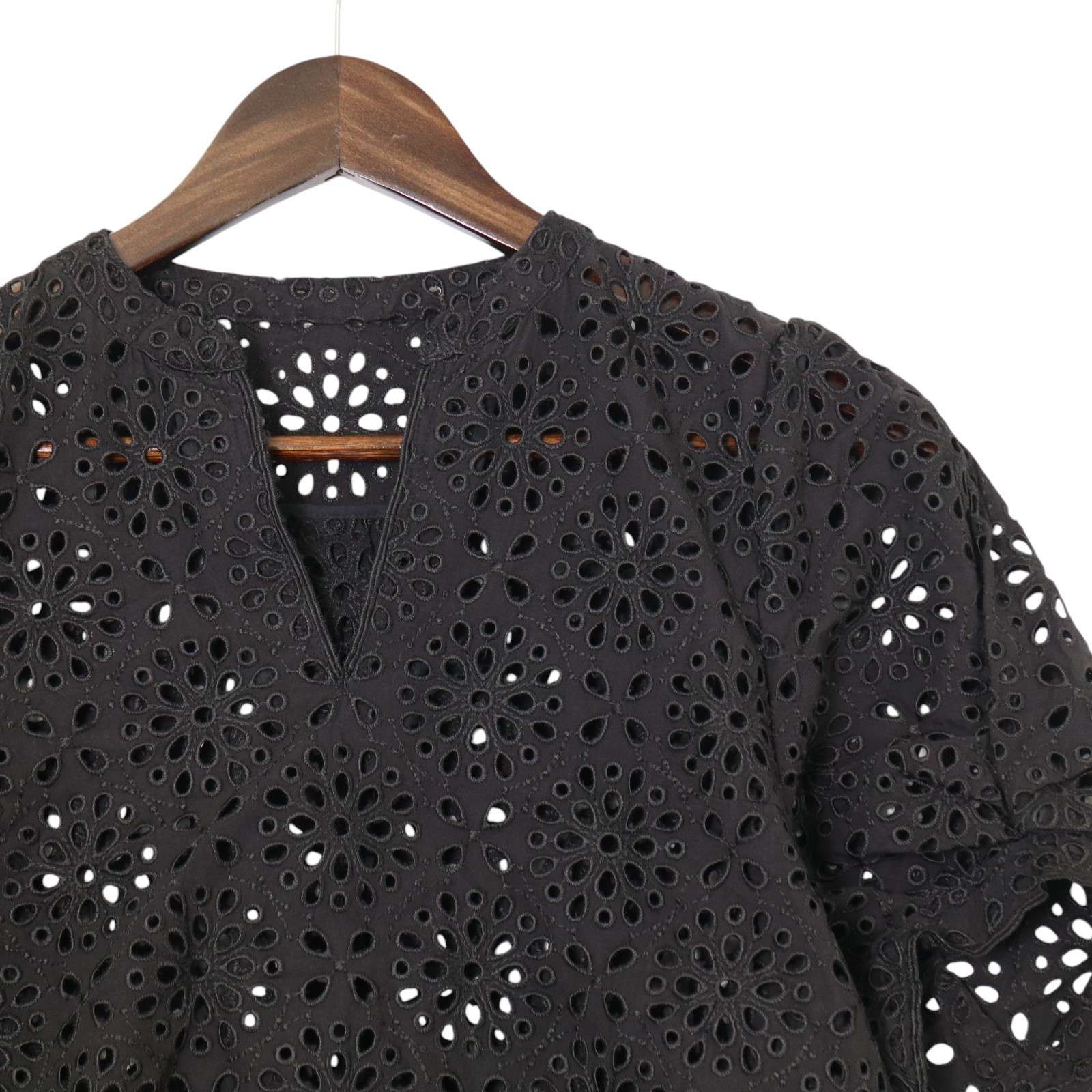 【美品】 Ballsey 長袖プルオーバーブラウス 36 ブラック 花柄 Ballsey - 【美品】 Ballsey 長袖プルオーバーブラウス 36 ブラック 花