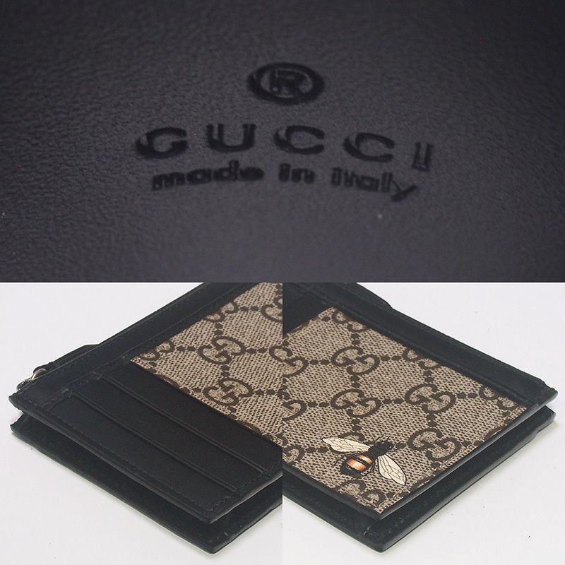 グッチ GUCCI BESTIARY ビー カードケース 小銭入れ 597555 GUCCI グッチ カードケース 小銭入れ付き BESTIARY ブラック