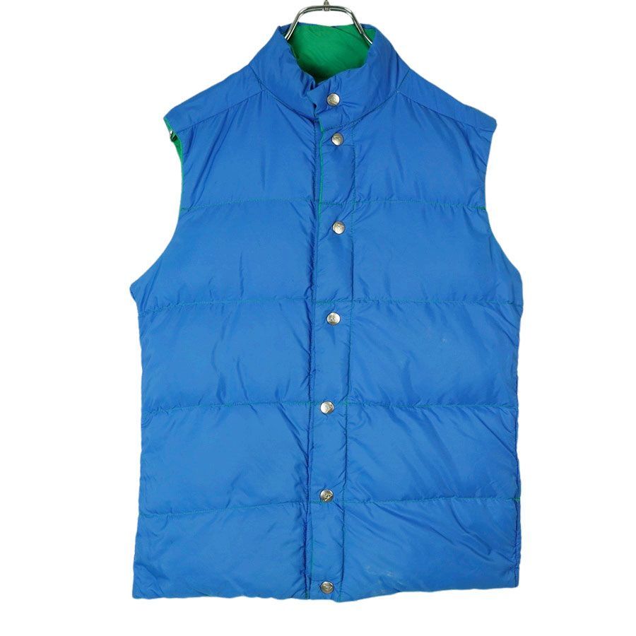 リバーシブル】USA製 80s GERRY ダウンベスト 青 緑 ビンテージ GERRY