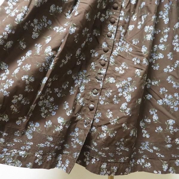 anc カネコイサオ KANEKO ISAO スカート 焦げ茶 花柄 ロング フレア
