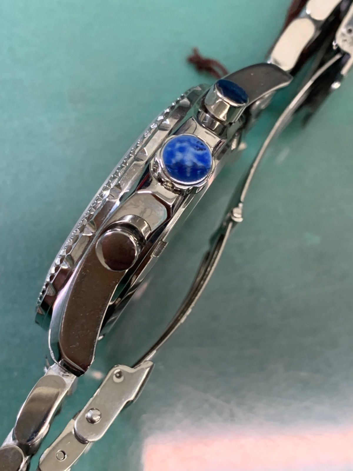 真葛香斎 紫交趾 玉 火入 布印 十水五石 共箱 /共布 茶道具 真葛焼