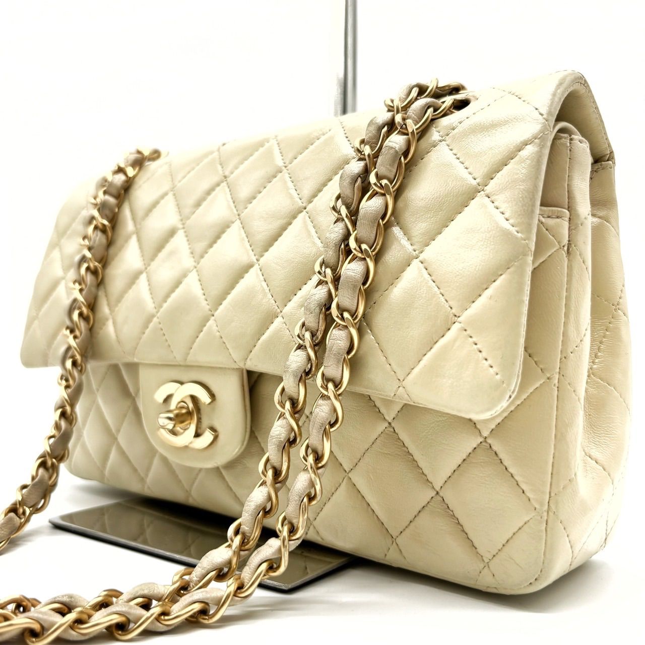 希少 CHANEL マトラッセ ゴールドチェーン ショルダーバッグ 斜