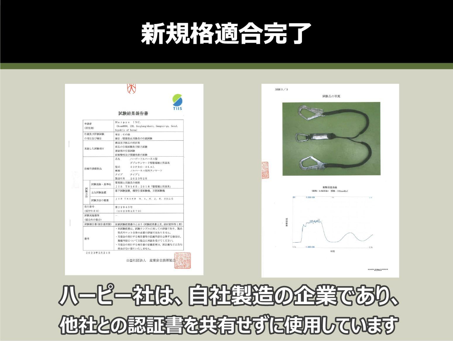 安全帯 新規格適合