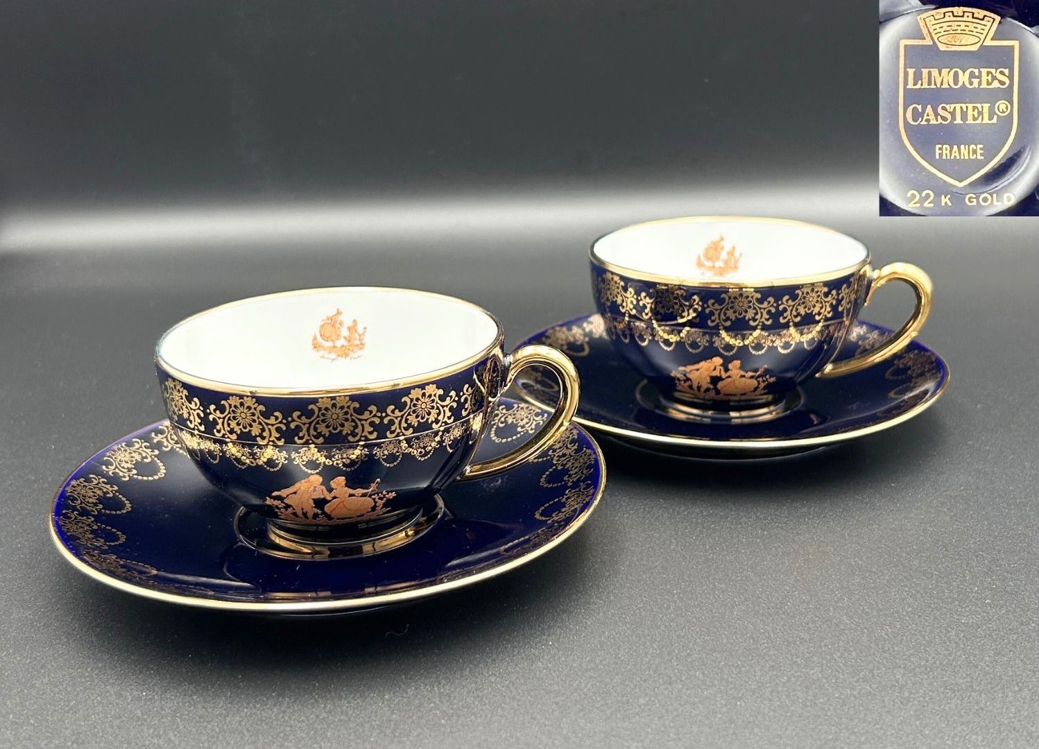 希少】Limoges（リモージュ）CASTEL 22K金彩 アンティーク