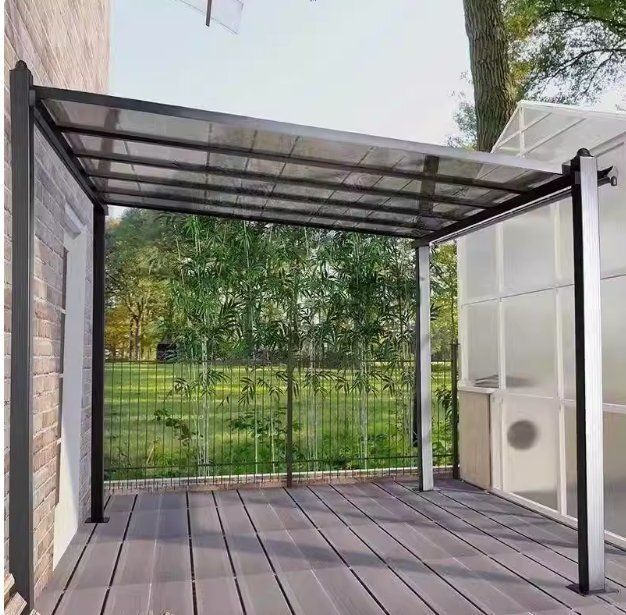 シェード付パーゴラ ベージュ|テラス