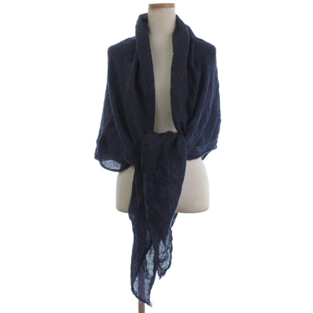 ダニエラグレジス DANIELA GREGIS ストール 大判 リネン 麻 紺