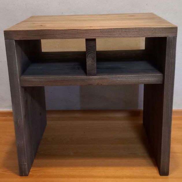 杉古材リメイク 円テーブル ディスプレイ台 シェルフ サイドテーブル アンティーク NEXPOTALLINN_EU