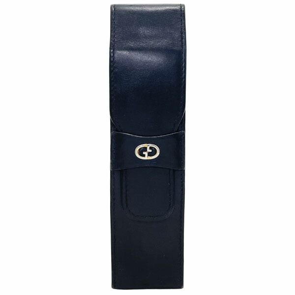 グッチ ペンケース 1本用 ペン入れ レザー 革 ブラック 黒 GUCCI GG ペン差し 筆箱 ペンポーチ 文房具 ブランド小物