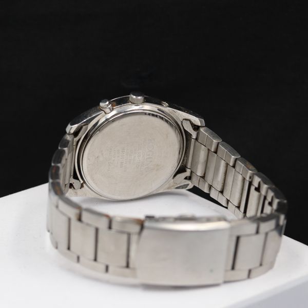 稼働 シチズン レグノ シルバー文字盤 デイト 電波ソーラー H415