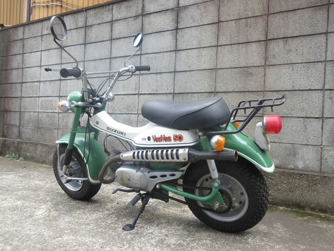 バンバン50マフラー バンバン50 マフラー/マフラーガード付 中古バイク部品 0709S10M-33