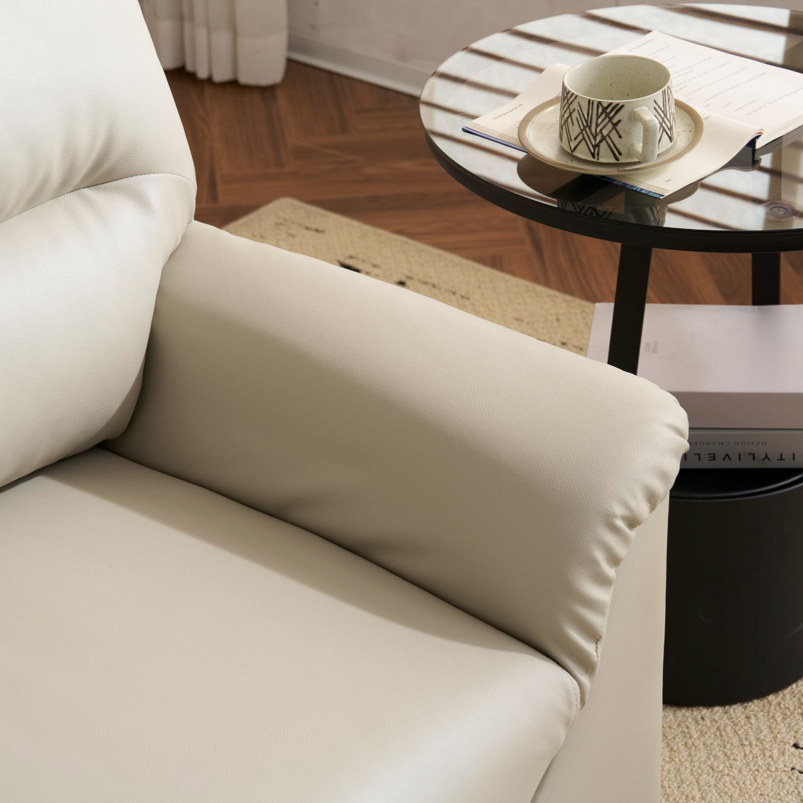 幅126 合皮 2人掛け コンパクト ソファー PUレザー ふたりがけソファー パールグレー オーエスジェイ OSJ MARWIL-DEMENAGEMENTS_CH