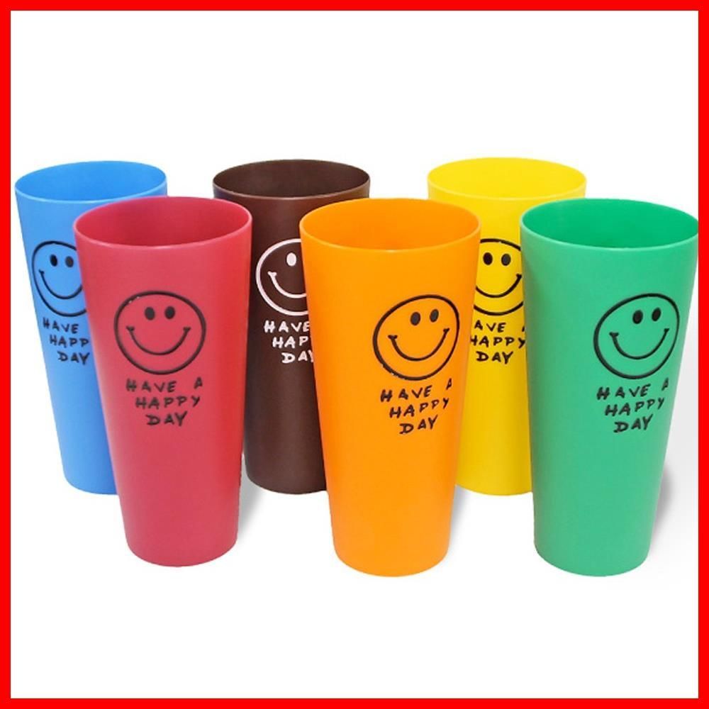 数量 ブルー レッド ブラウン オレンジ イエロー グリーン Cups セット ６色 カップ スマイル Smile CO オクタニ OKUTANI