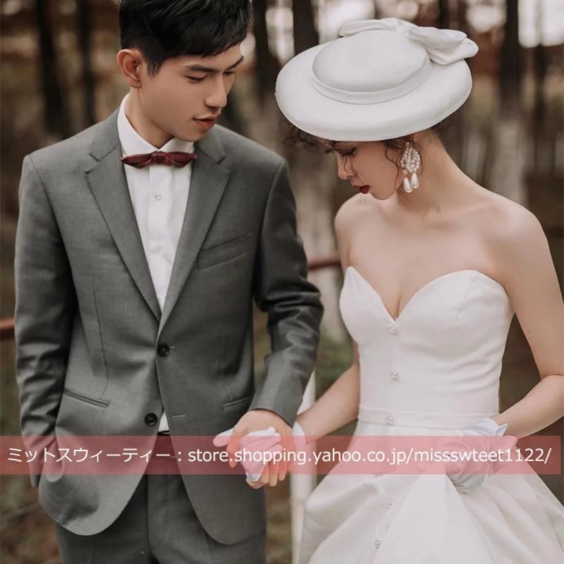 カクテルハット パーティー ウェディングヘッドドレス ウエディングハット カクテル帽 結婚式 二次会 披露宴 花嫁 帽子 前撮り ブライダル小物 ホワイト