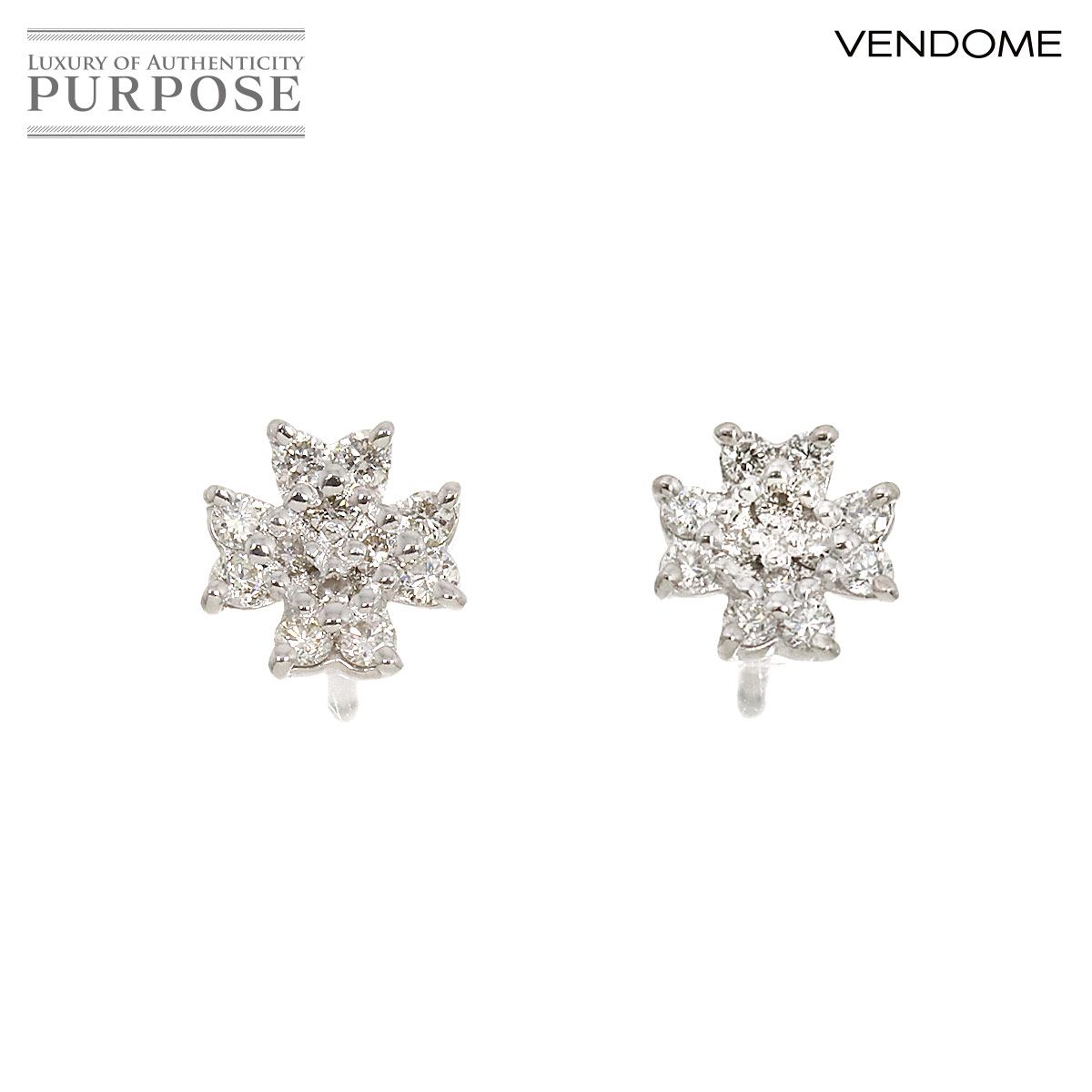 ヴァンドーム青山 Vendome Aoyama ダイヤ ピアス K18 WG