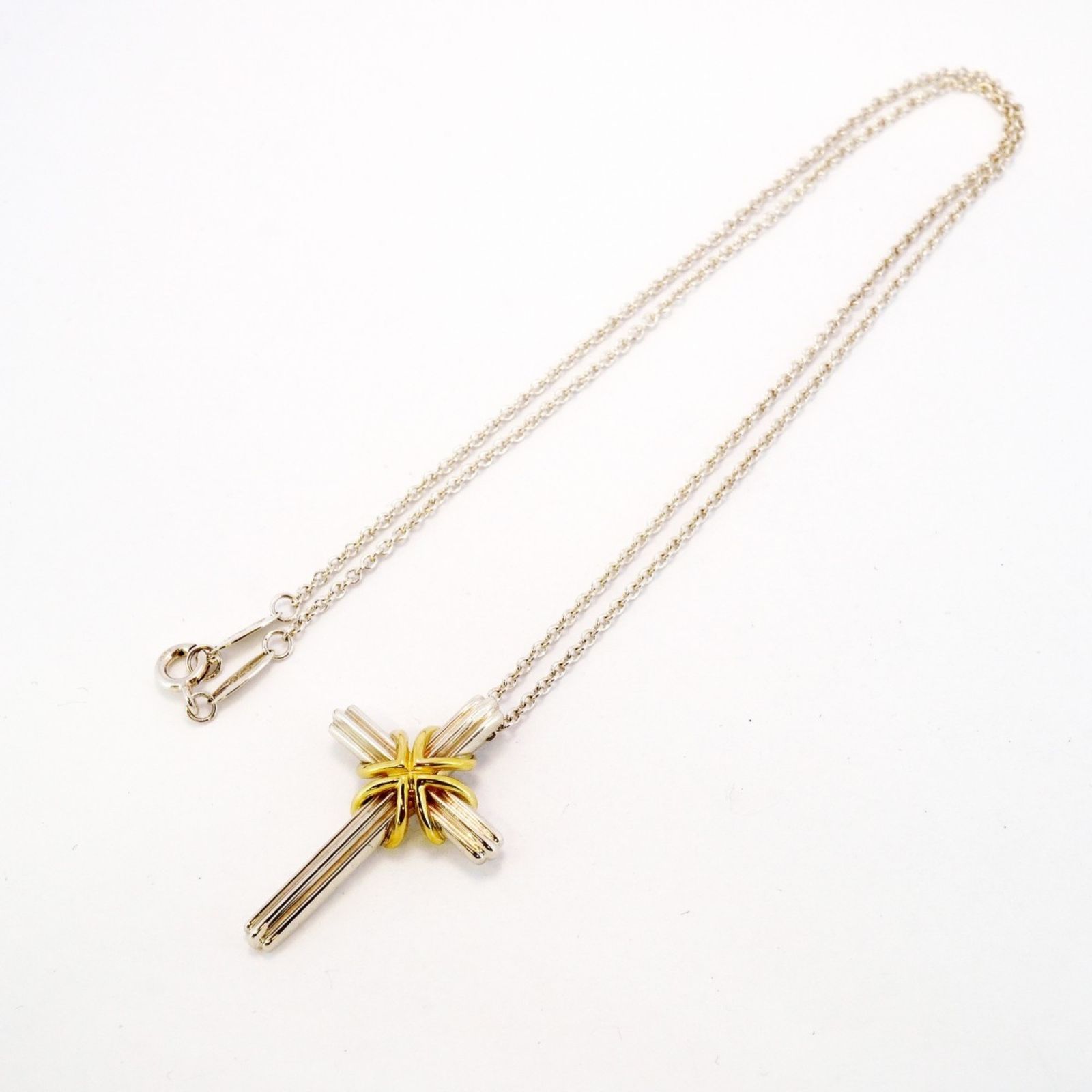 Tiffany シグネチャークロス18KYGイエローゴールドシルバー925