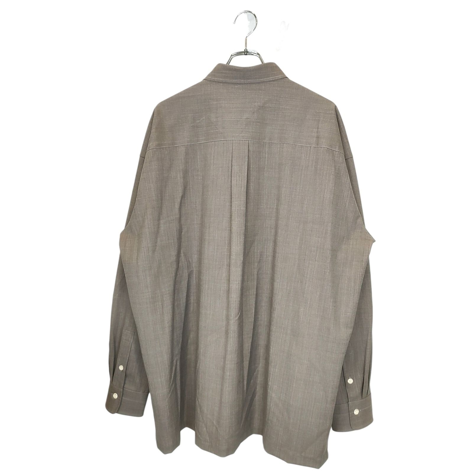 1PIU1UGUALE3 ウノピゥウノウグァーレトレ BIG TRO SHIRTS オーバー 長袖 シャツ MRS176 WOL161 8 XXXL ベージュ系 メンズ