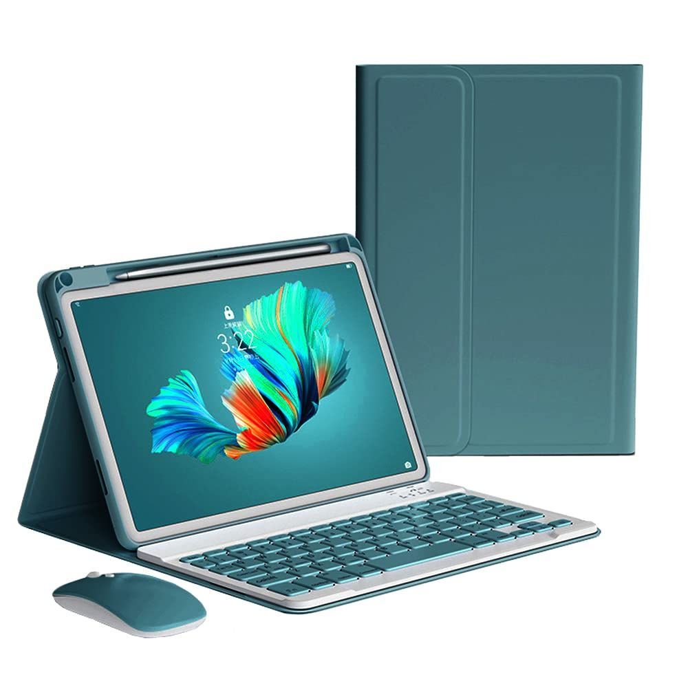 Size:iPadAir11インチ/Air5/Air4/Pro11第4/3/2/1世代_Color:深緑 iPad Air5 iPad Air4 iPad Air 11インチ キーボードケース ワイヤレス マウス付き iPadPro11 第4/3/2/1世代