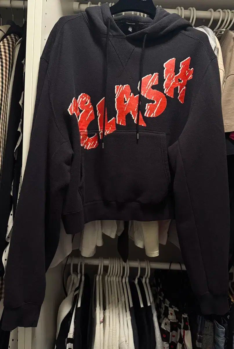 R13 衝突 クロップド フード付きTシャツ S サイズ 黒