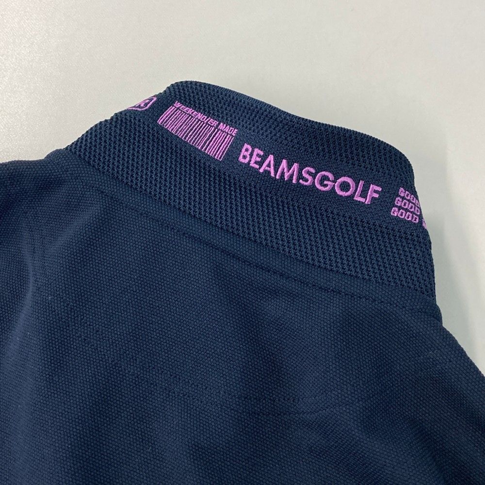 サイズ：S BEAMS GOLF 購入 ビームスゴルフ 半袖 ポロシャツ ネイビー
