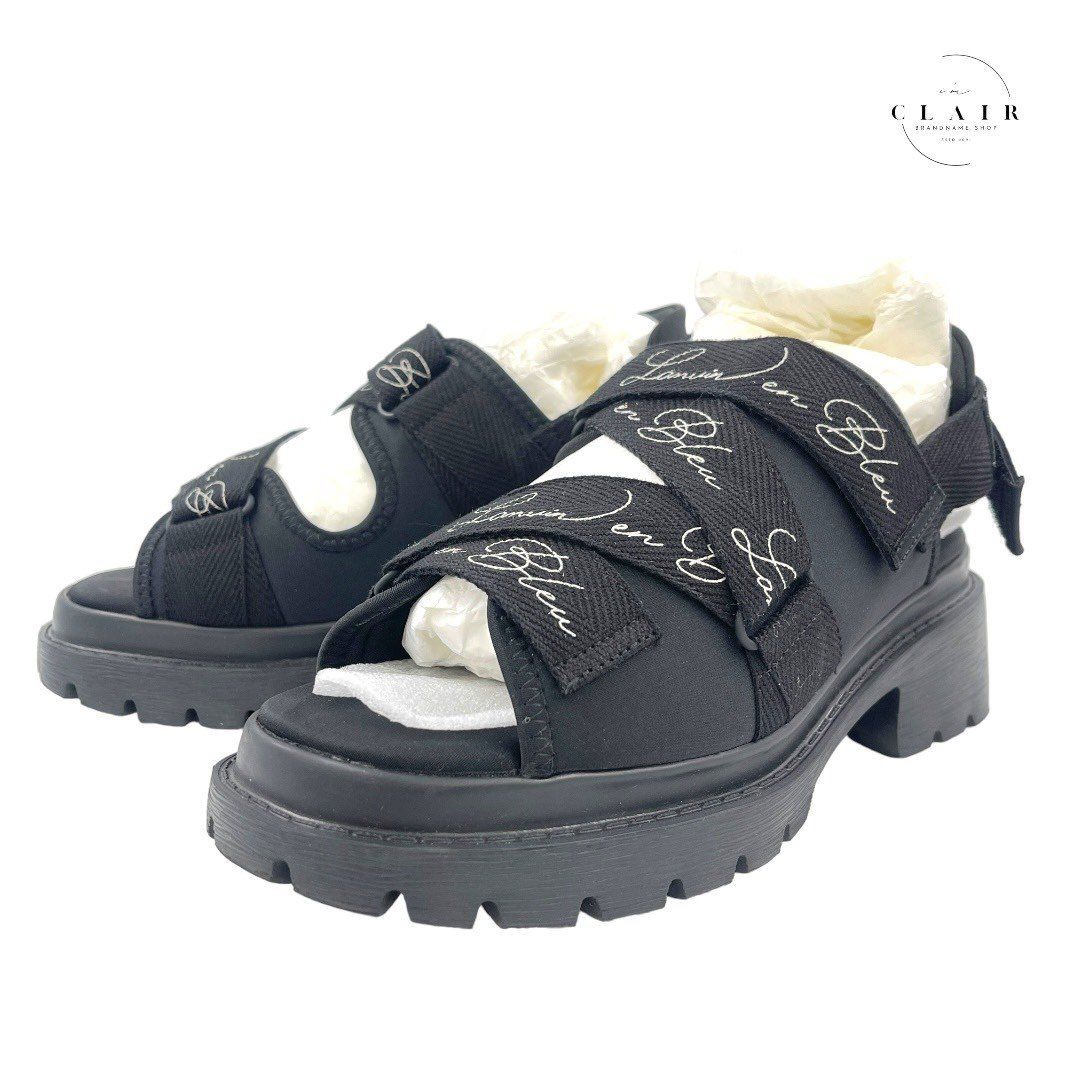 新品】ランバンオンブルー トラックソール ロゴストラップ サンダル