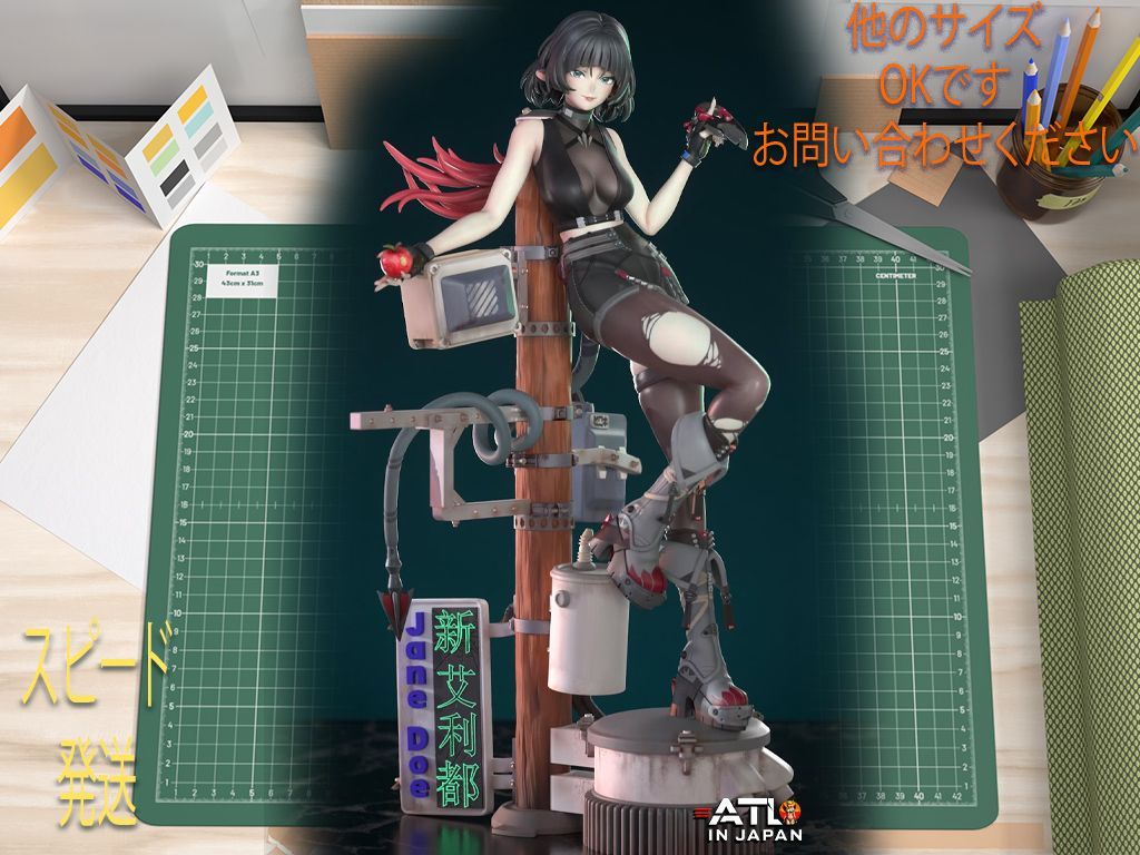 1/8スケール Jane Tel ガレージキット サイバーパンクガール