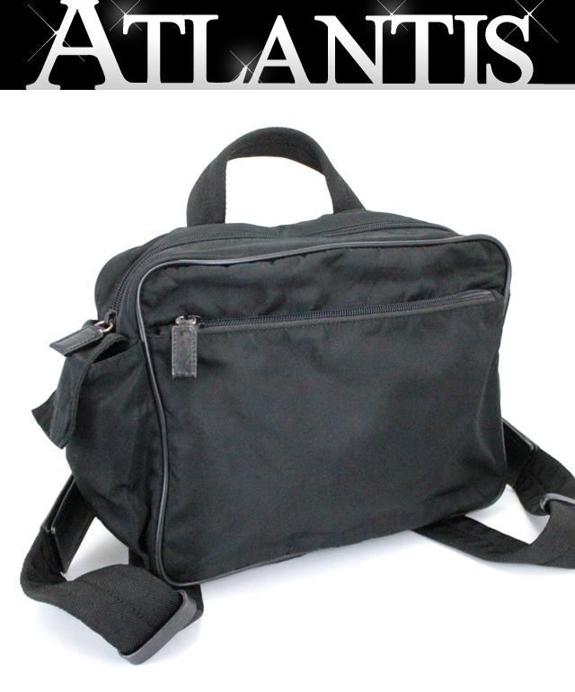 美品 PRADA プラダ 三角ロゴ ナイロン リュック バックパック ブラック PRADA - 美品 PRADA プラダ 三角ロゴ テスート ナイロン