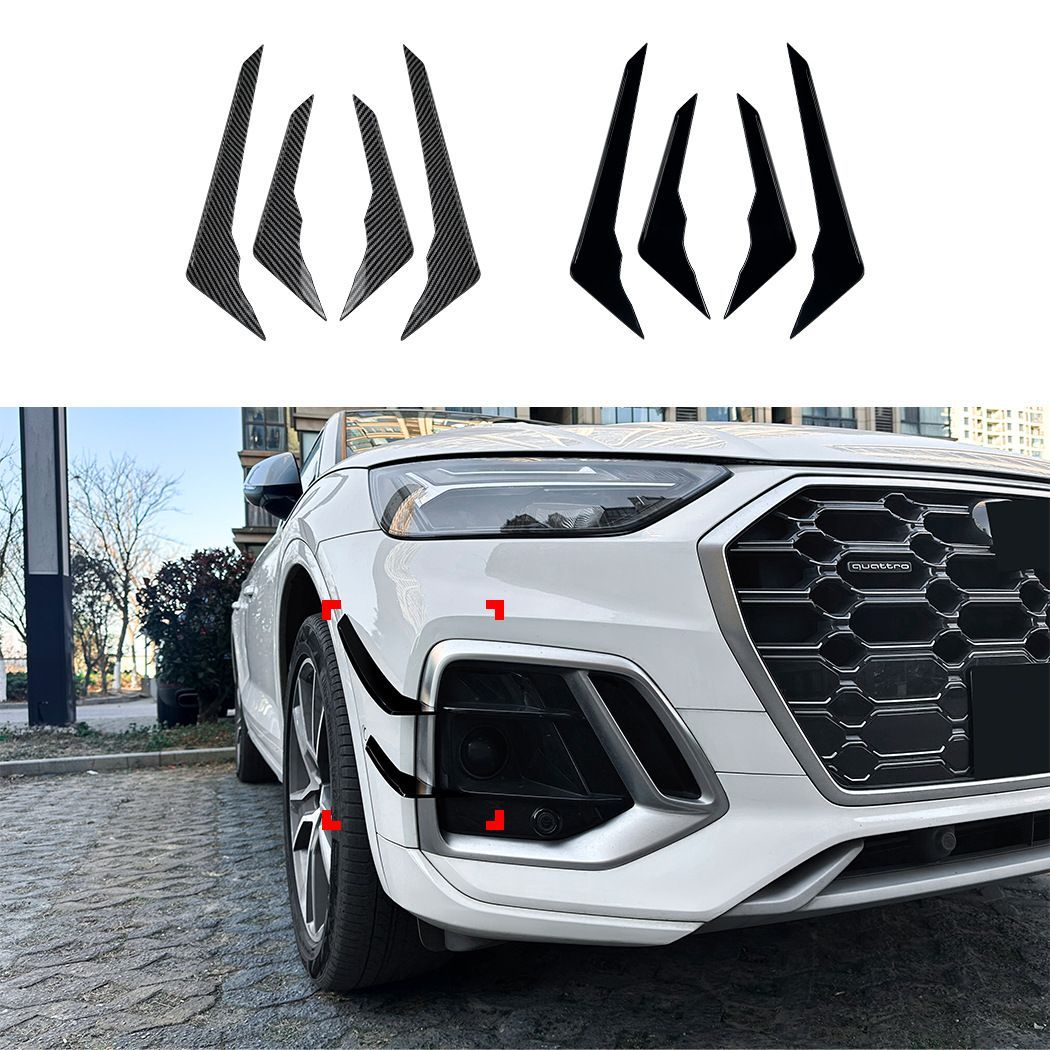 Audi Q5 FY S-line 2020-2025対応 フロントエアダム エアインテーク カバー 外装カスタム ピアノブラック | 売れ筋商品 LYC68
