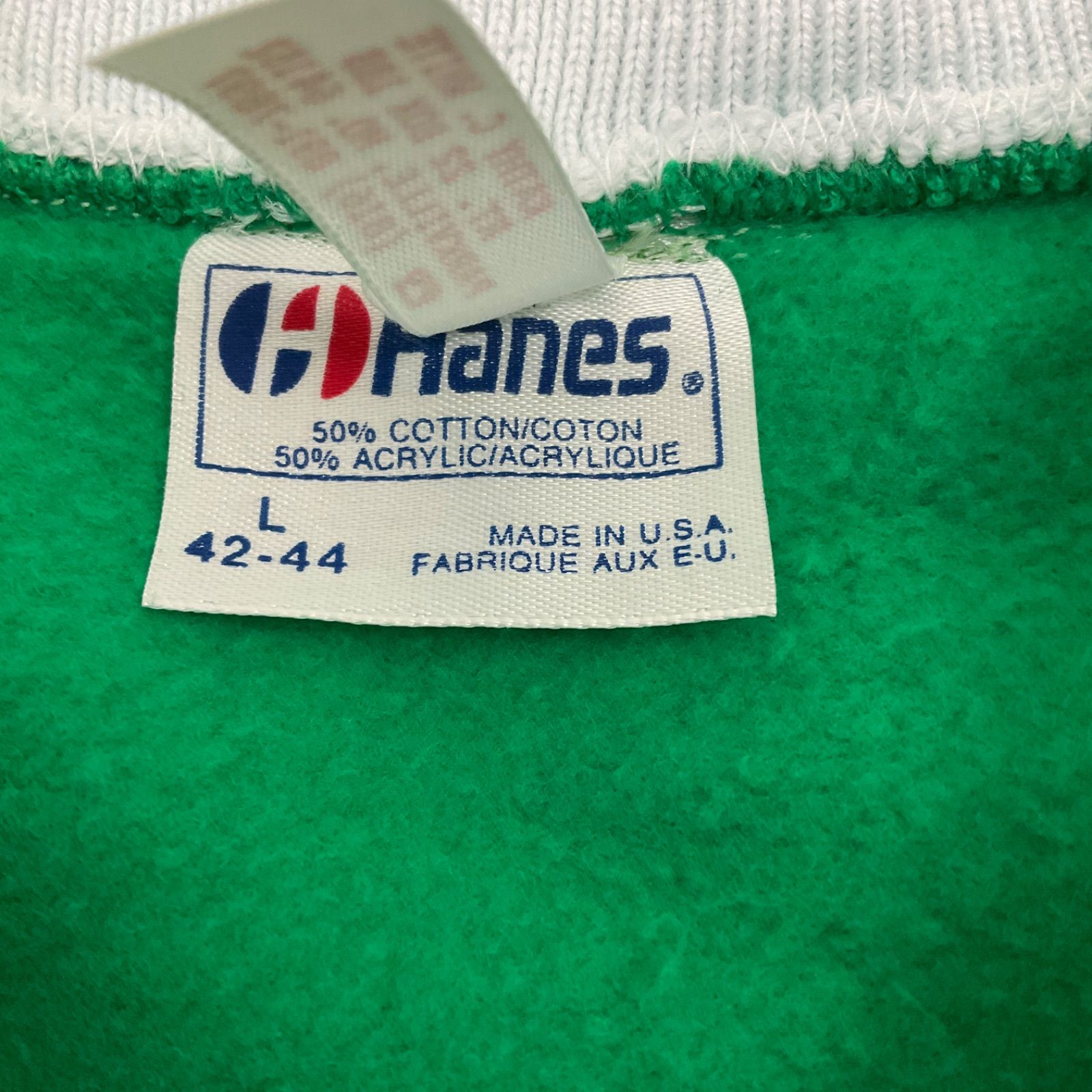 80年代 80s USA製 Hanes ヘインズ クローバー 襟付き スウェット 