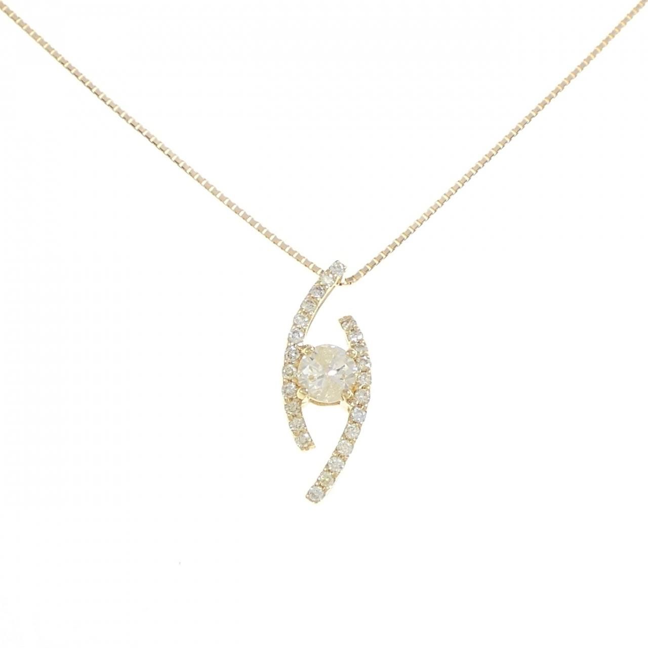 K18YG ダイヤモンド ネックレス 0.40CT