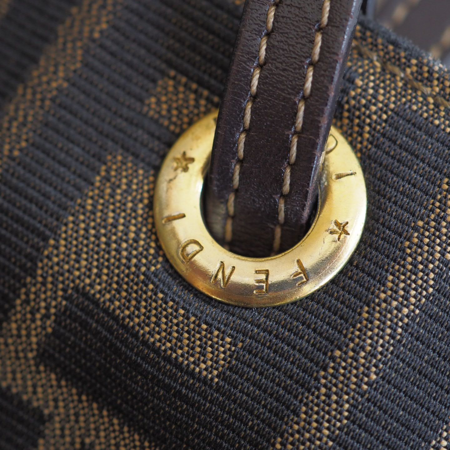 【ヴィンテージ】FENDI フェンディ ズッカ総柄 ハンドバッグ 良品☆ オールドフェンディ FENDI ズッカ柄 トートバッグ