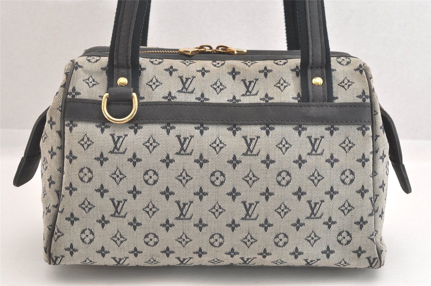 LOUIS VUITTON ルイヴィトン モノグラム ミニ ジョセフィーヌ PM ハンドバッグ ブルー M92312 LV 2446N