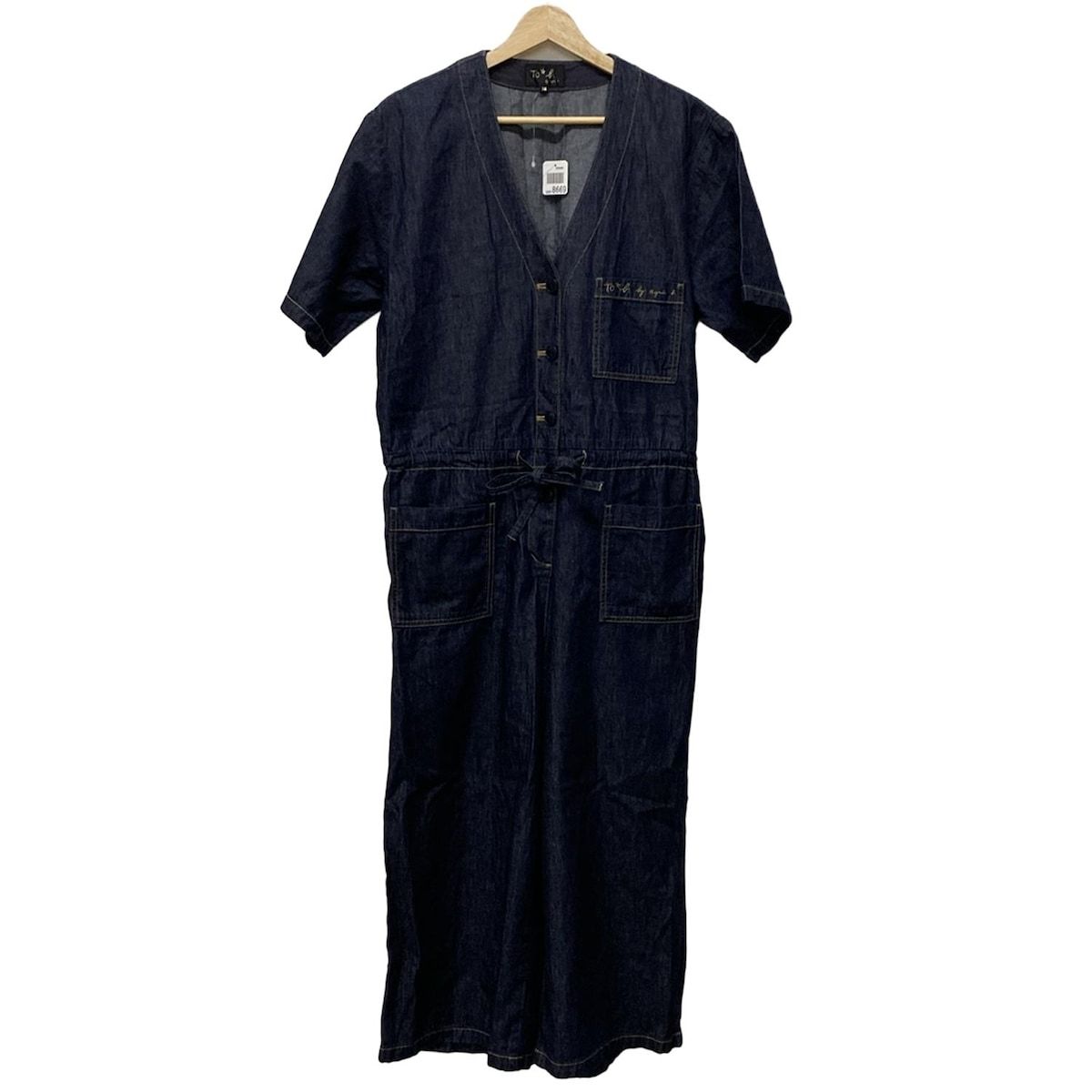agnes b アニエスベー オールインワン サイズ36 S レディース - ダークネイビー フルレングス デニム To b
