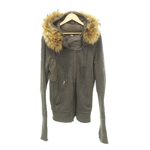 L.G.B ルグランブルーラクーンファー ロングスリーブパーカー　美品✨サイズ1 ルグランブルー L.G.B ラクーンファー ロングスリーブ パーカー