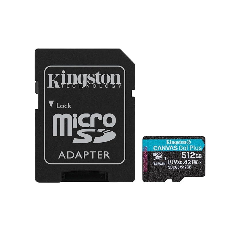 キングストン microSD 512GB 170MB/s UHS-I U3 V30 A2 Nintendo Switch動作確認済 Canvas Go! Plus SDCG3/512GB