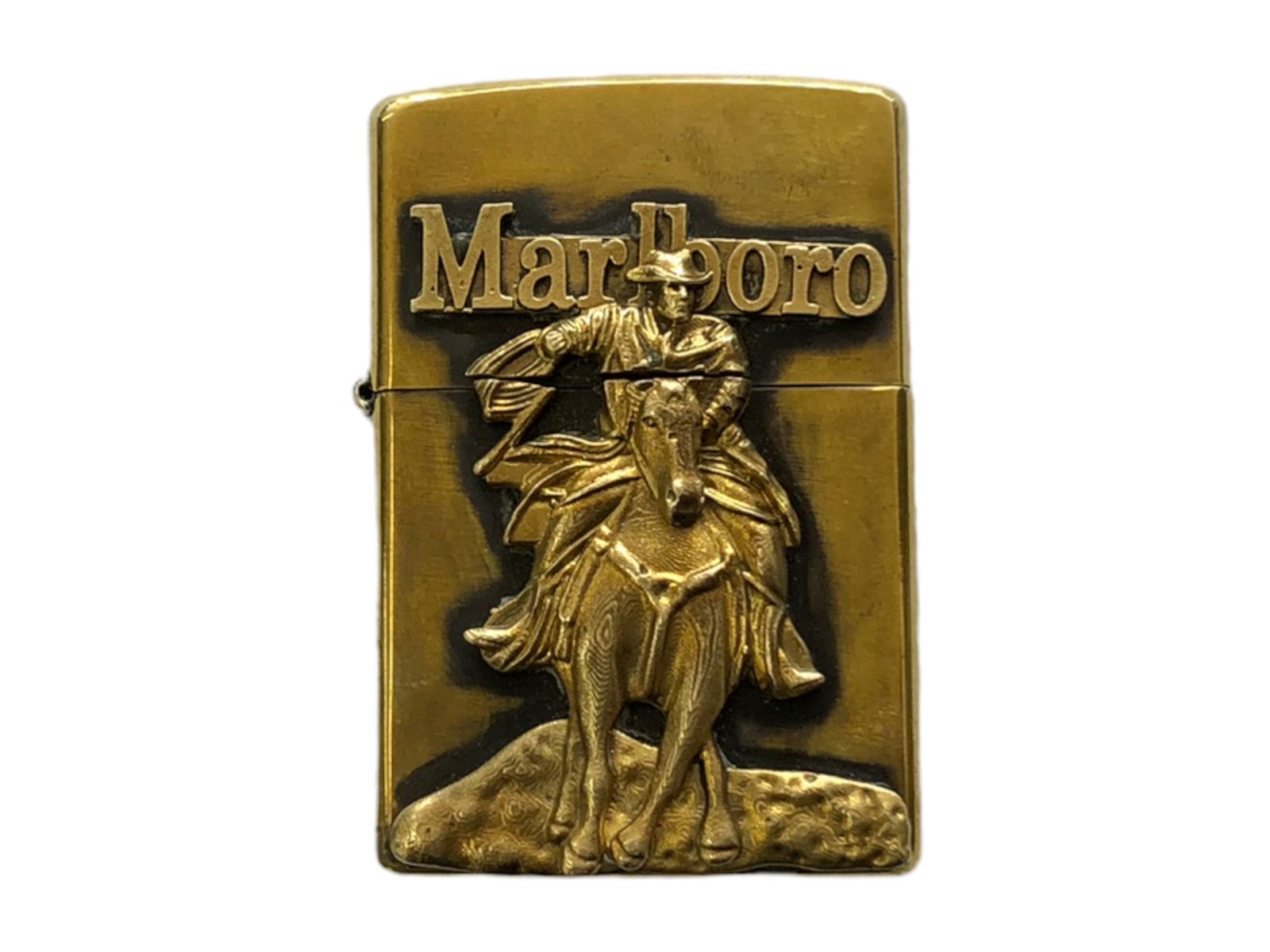 zippo (ジッポー) Marlboro マルボロ カウボーイ ソリッドブラス 1999年製 オイルライター ゴールド 雑貨/078 - メルカリ