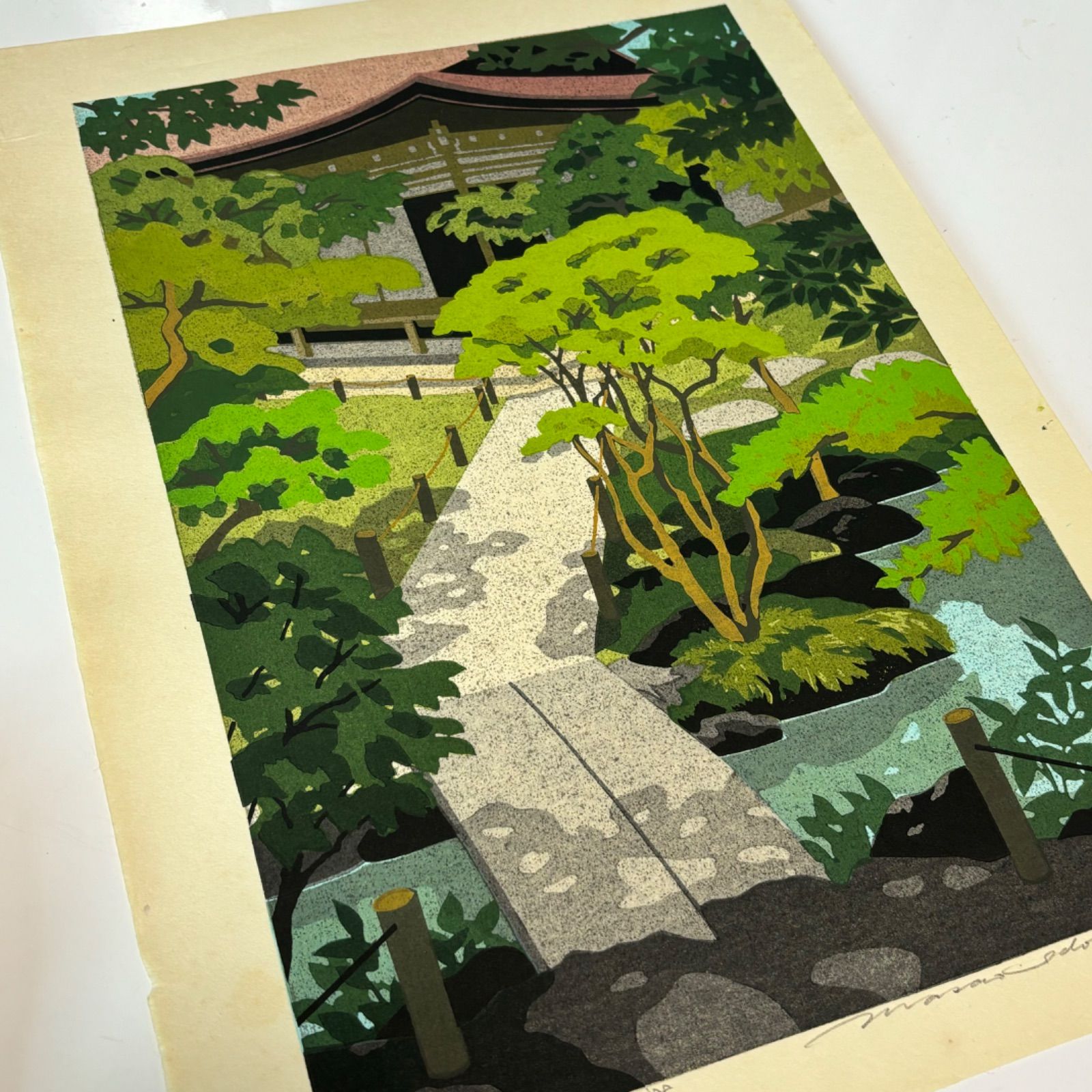 希少・美品！　井堂雅夫　オリジナル（鉛筆画）大原 三千院 131-29.jpg