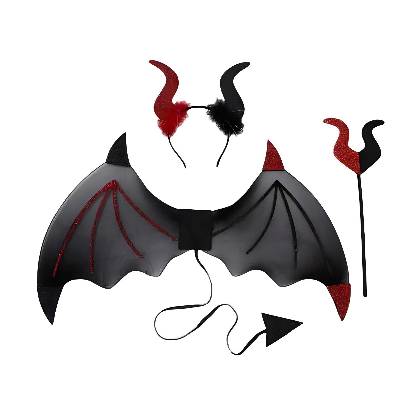 数量限定】デビルパーツセット 小悪魔変身 角 羽 尻尾 悪魔の羽