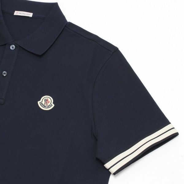 美品⭐️モンクレール ポロシャツ ダブルワッペン 鹿の子 ホワイト M MONCLER モンクレール × FRAGMENT フラグメント 藤原ヒロシ☆ 春