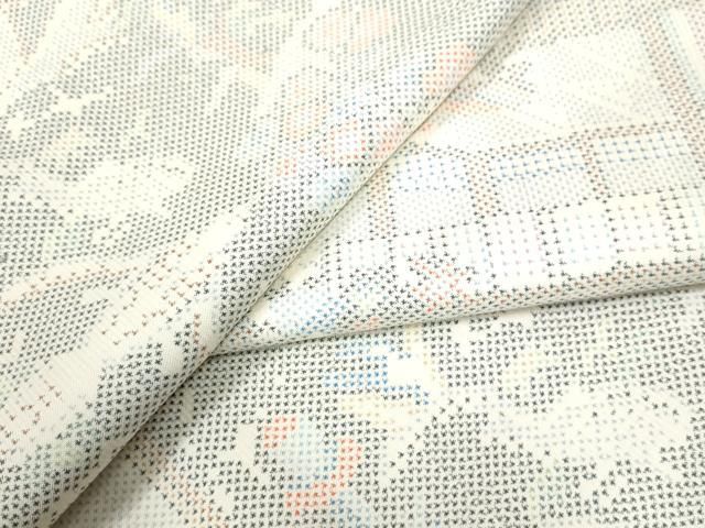 平和屋着物■本場大島紬　7マルキ　草花文　正絹　逸品　DABB2094cd 7マルキ 正絹 逸品 総絣 久野織物謹製 平和屋1□本場大島紬