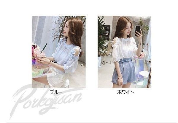 おしゃれトップス オフィス 春夏 ブラウス 半袖ブラウス