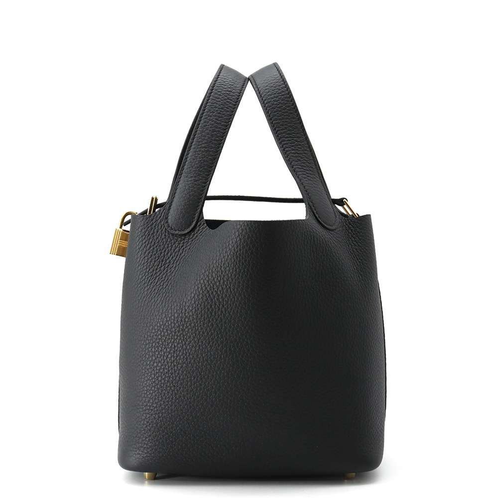 エルメス ハンドバッグ ピコタンロックPM ブラック/ゴールド金具 エルメス ハンドバッグ ピコタンロックPM ブラック/ゴールド金具