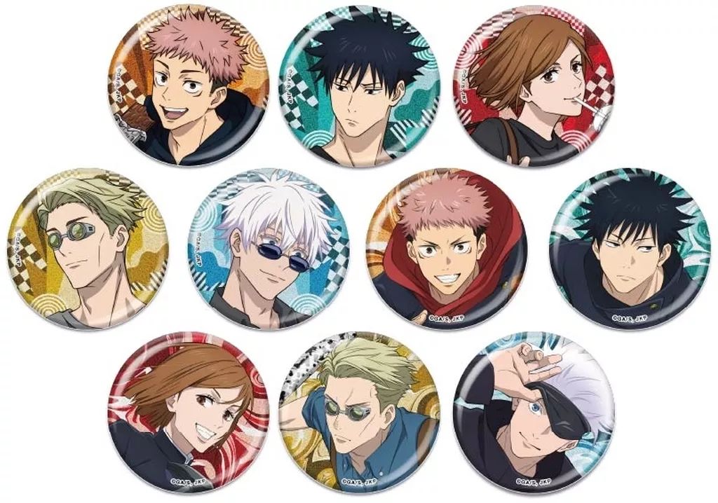 中古】バッジ・ビンズ 全10種セット 「呪術廻戦 ラメキラ