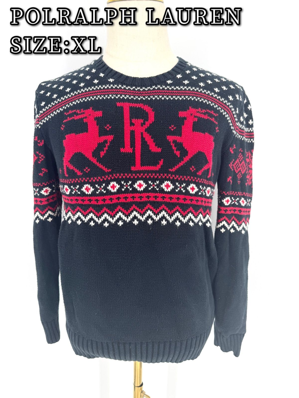POLO RALPH LAUREN ポロ ラルフローレン ノルディック柄 セーター XL