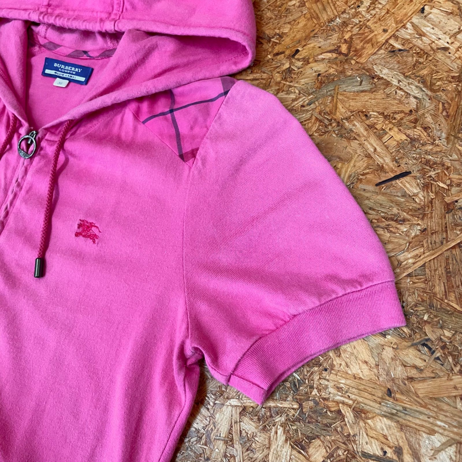 BURBERRY ブルーレーベル ピンク パーカー 38号 BURBERRY BLUE LABEL