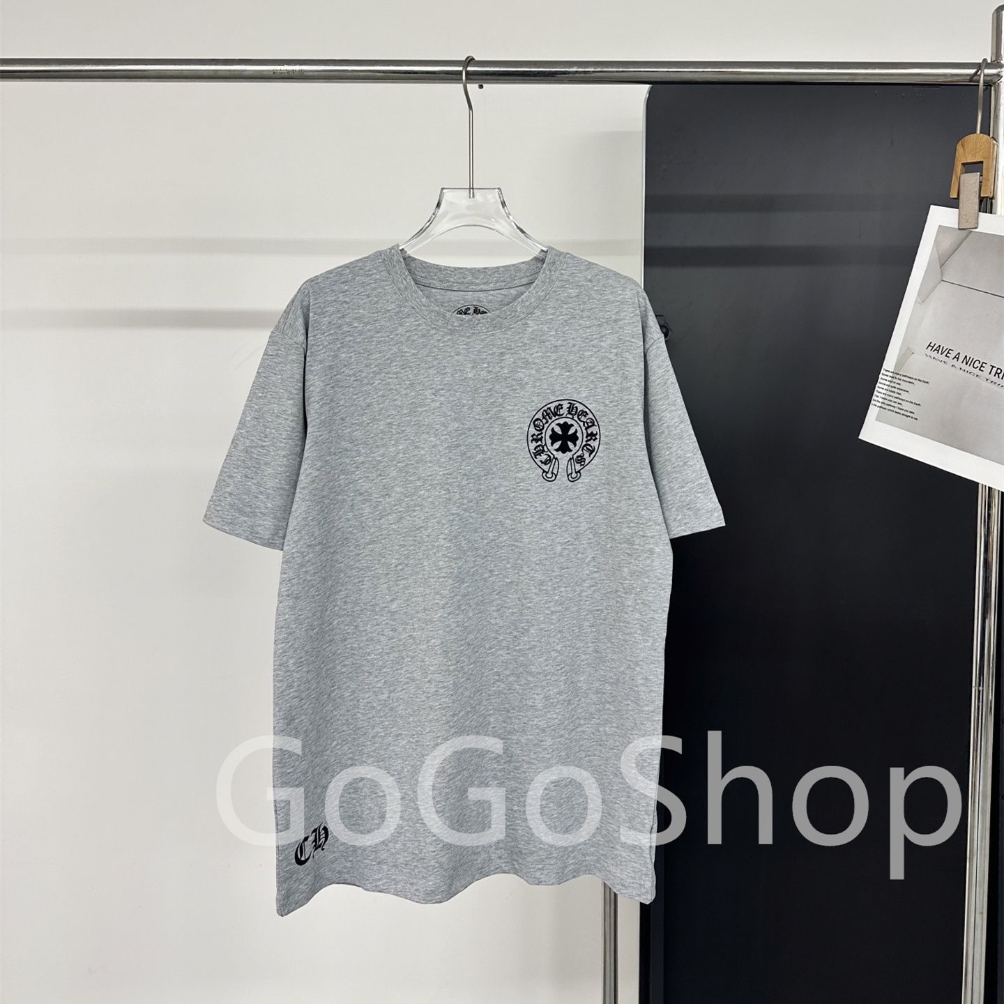 Chrome Hearts クロムハーツ 半袖Tシャツ グレー 春夏 日常着